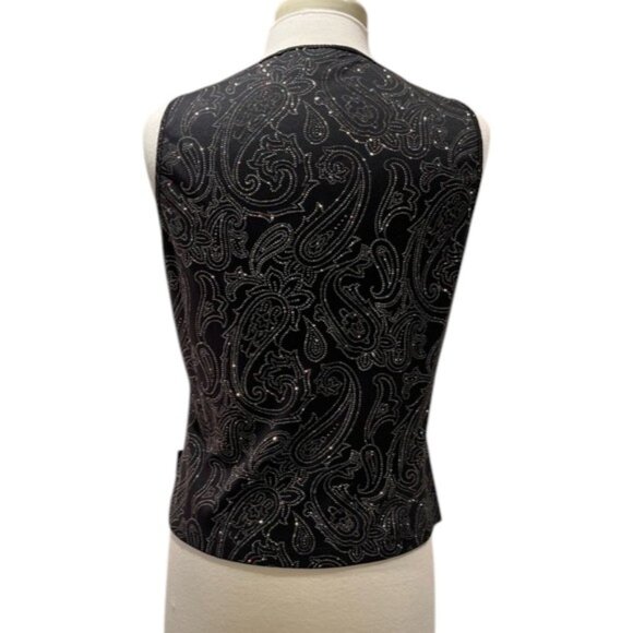Versace Jeans Y2K Vintage Crystal Embellished Black Tank Top Camisole NEW - Picture 10 of 13